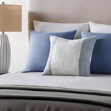 Surya Linen Stripe Buttoned LNB-004 20"L x 20"W Pillow