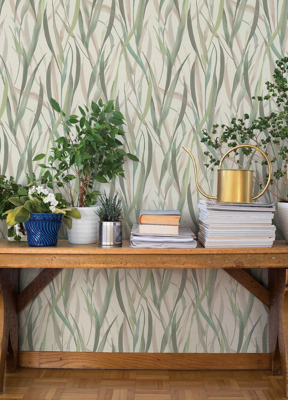A-Street Prints Springhill Willoughby Green Wallpaper