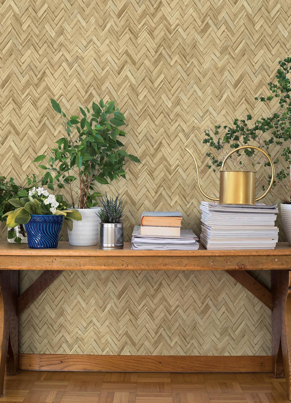 A-Street Prints Springhill Ellery Wheat Wallpaper