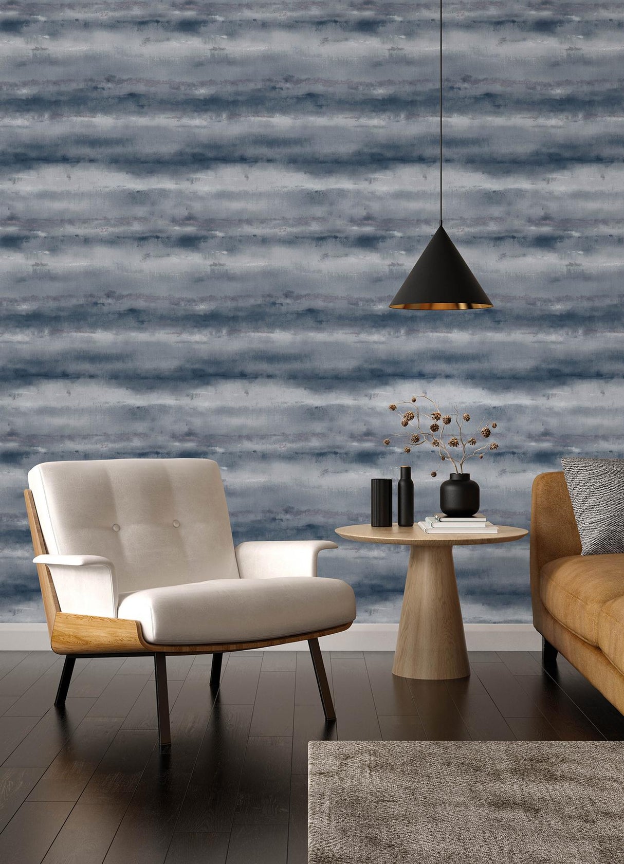A-Street Prints Springhill Ayla Indigo Wallpaper