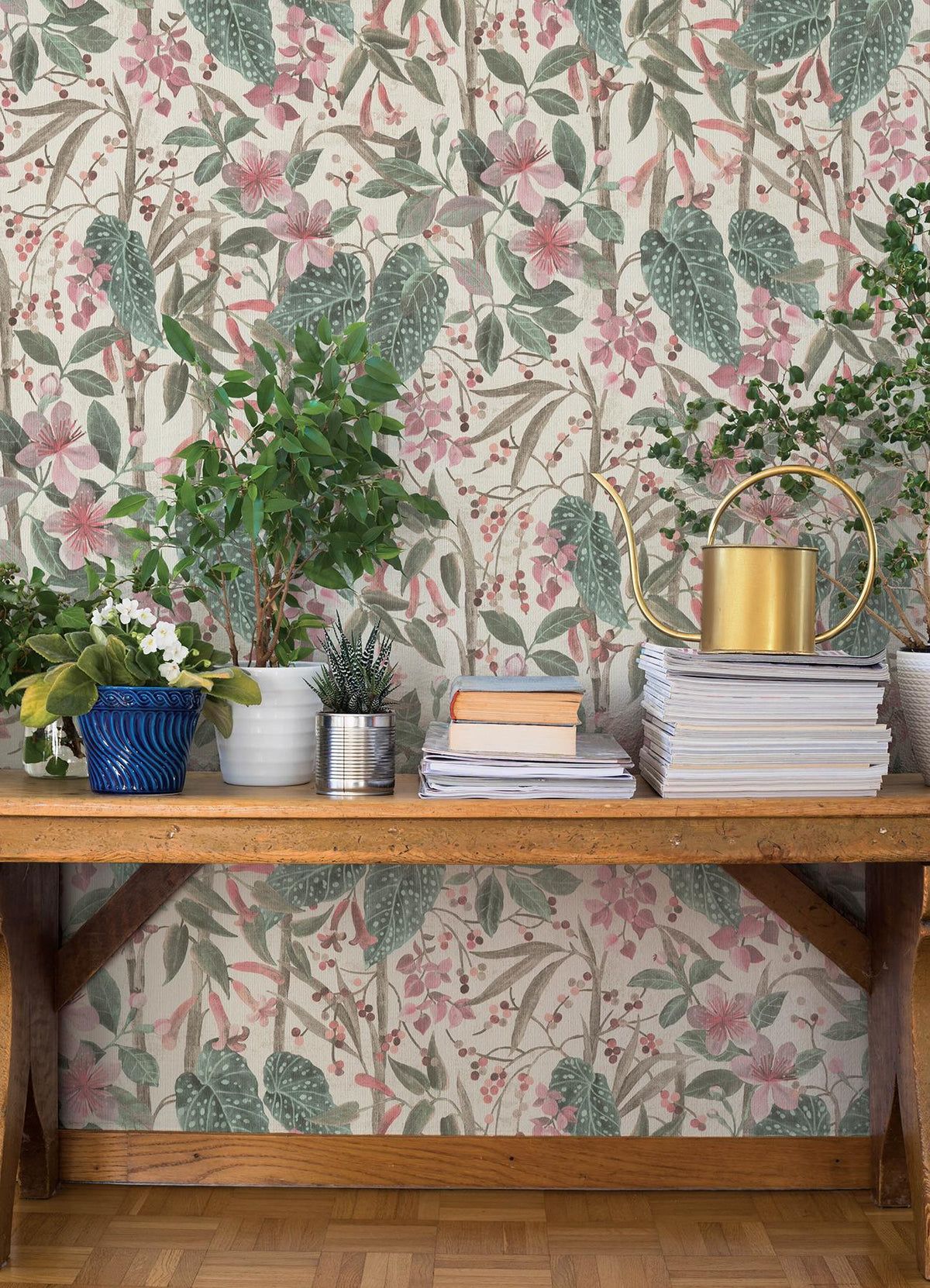 A-Street Prints Springhill Kalina Teal Wallpaper