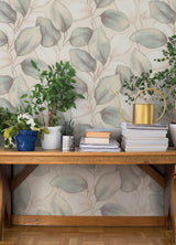 A-Street Prints Springhill Evanthe Aqua Wallpaper