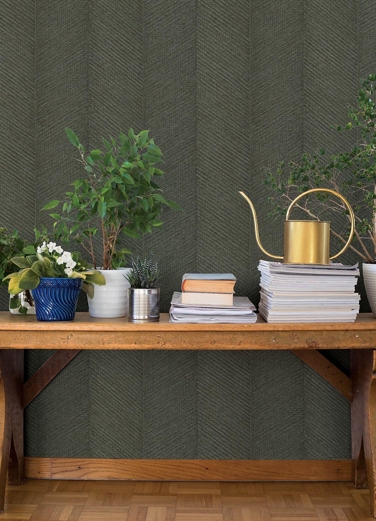 A-Street Prints Springhill Ione Evergreen Wallpaper