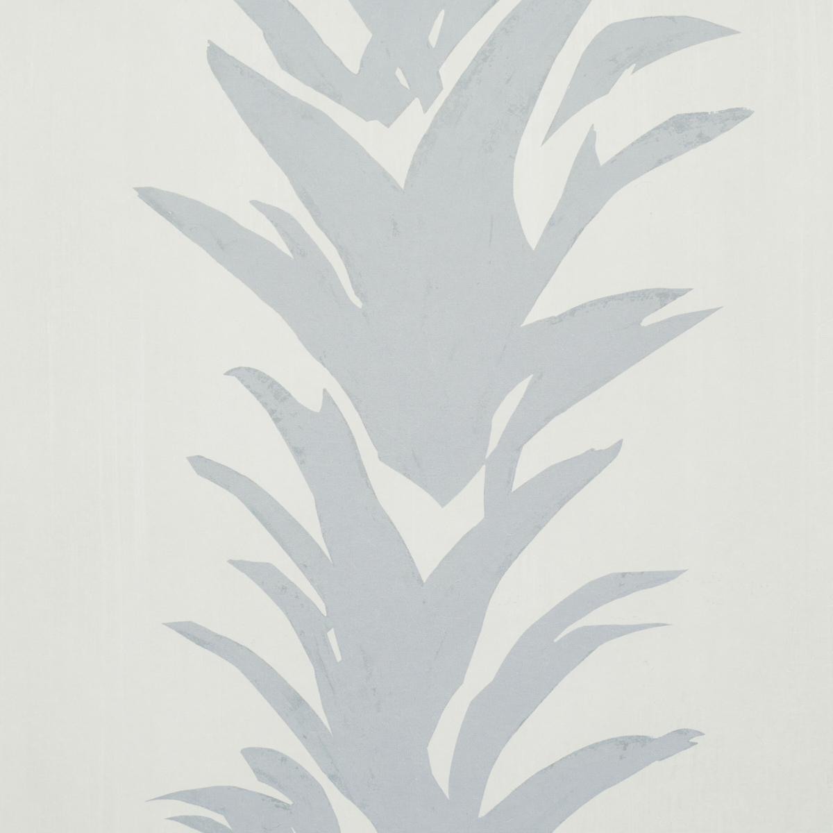 Schumacher X Backdrop White Lotus Cool Gray Wallpaper