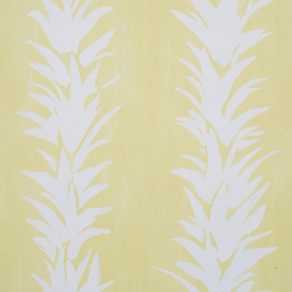 Schumacher X Backdrop White Lotus Light Yellow Wallpaper