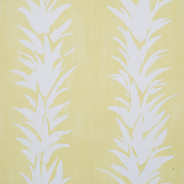 Schumacher X Backdrop White Lotus Light Yellow Wallpaper