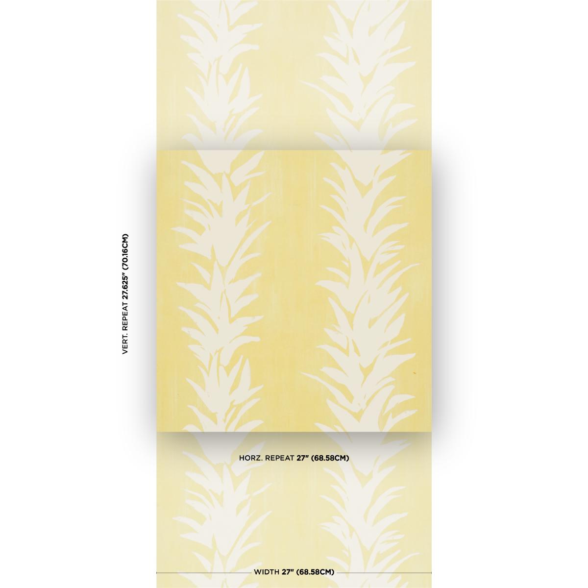 Schumacher X Backdrop White Lotus Light Yellow Wallpaper