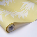 Schumacher X Backdrop White Lotus Light Yellow Wallpaper