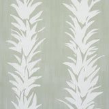 Schumacher X Backdrop White Lotus Cool Green Wallpaper