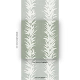 Schumacher X Backdrop White Lotus Cool Green Wallpaper