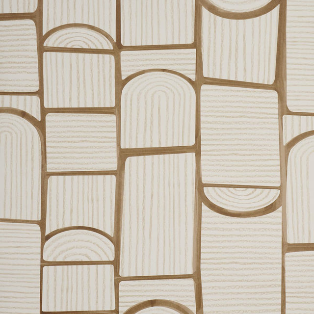 Schumacher X Backdrop Bloomsbury Teak Wallpaper