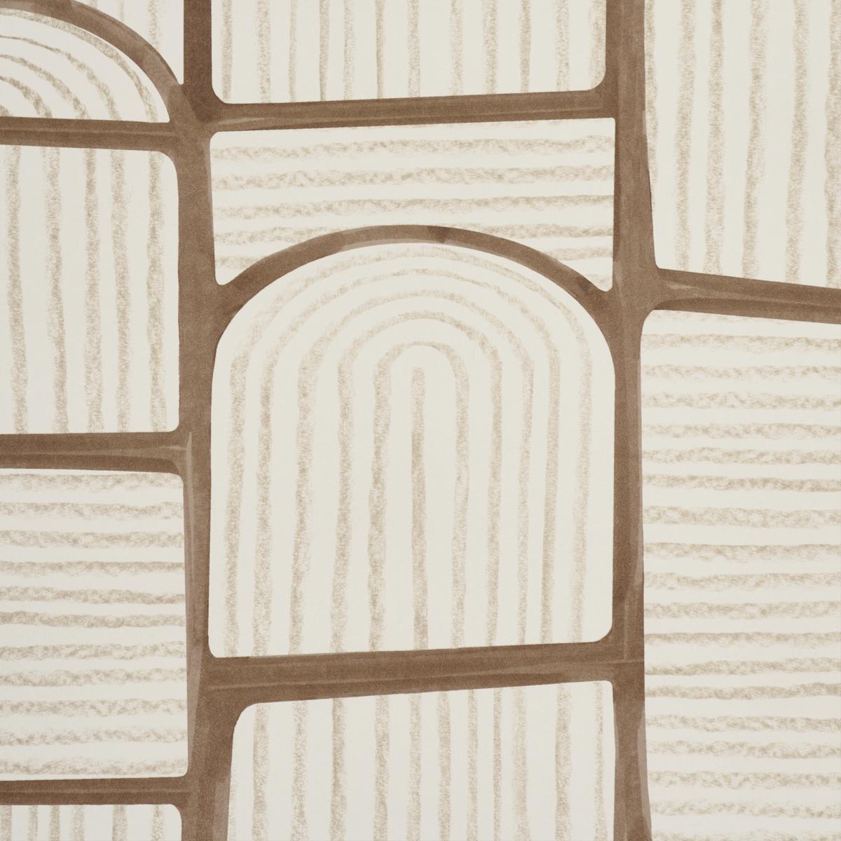 Schumacher X Backdrop Bloomsbury Teak Wallpaper