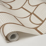 Schumacher X Backdrop Bloomsbury Teak Wallpaper