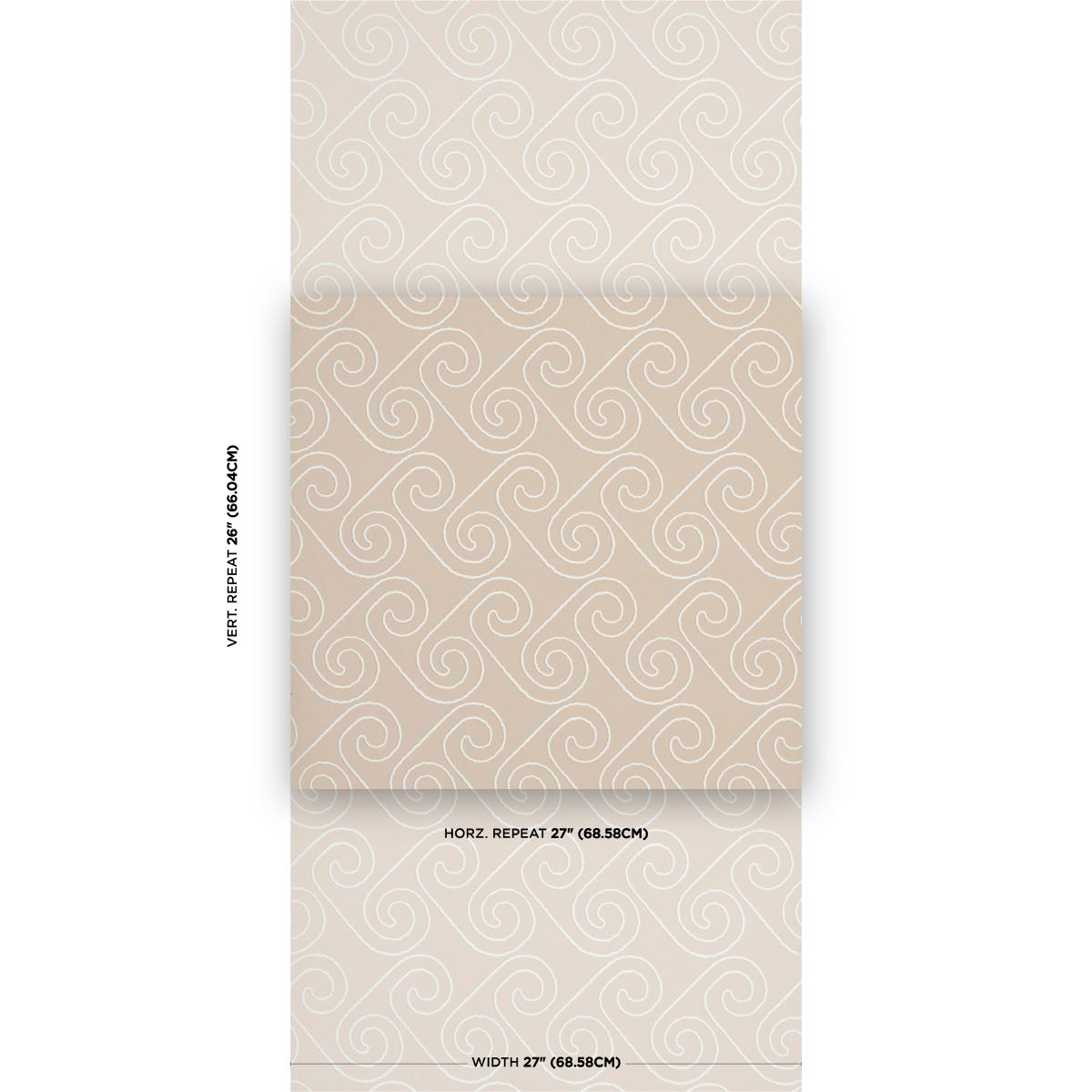 Schumacher X Backdrop Fortuna Light Beige Wallpaper