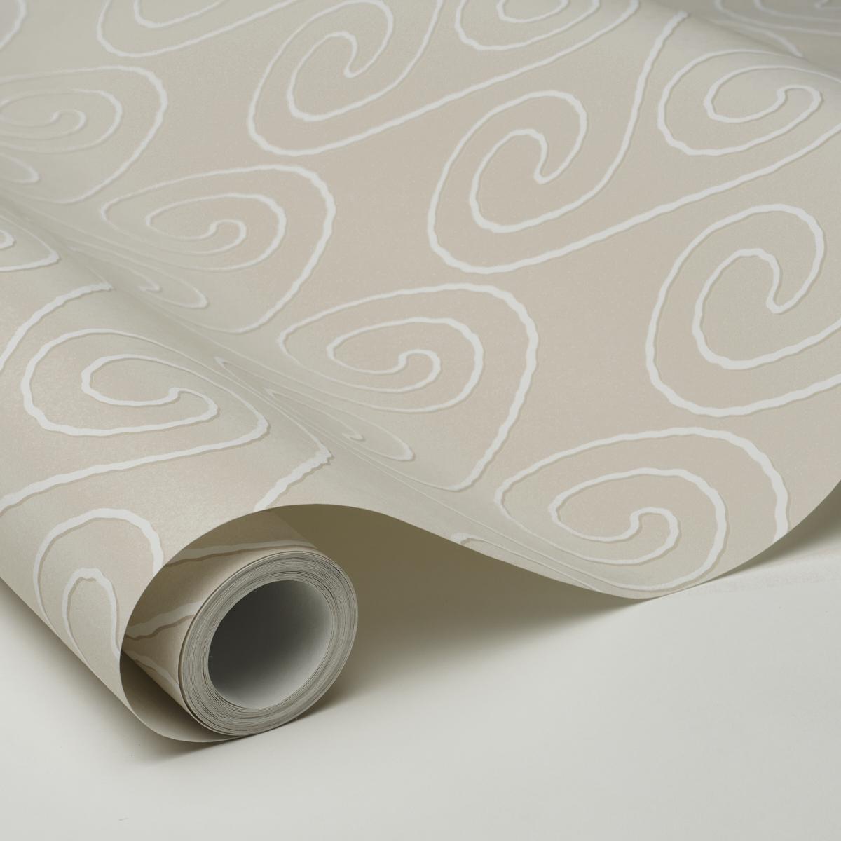 Schumacher X Backdrop Fortuna Light Beige Wallpaper