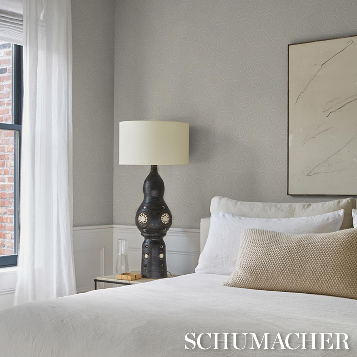 Schumacher X Backdrop Fortuna Light Beige Wallpaper