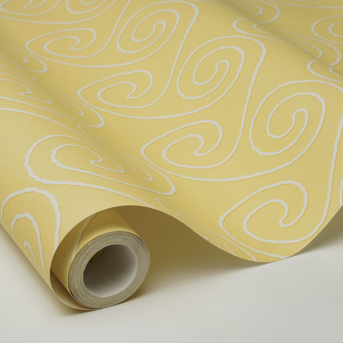 Schumacher X Backdrop Fortuna Light Yellow Wallpaper