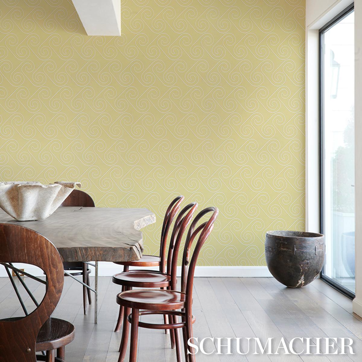 Schumacher X Backdrop Fortuna Light Yellow Wallpaper