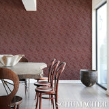 Schumacher X Backdrop Fortuna Plum Wallpaper