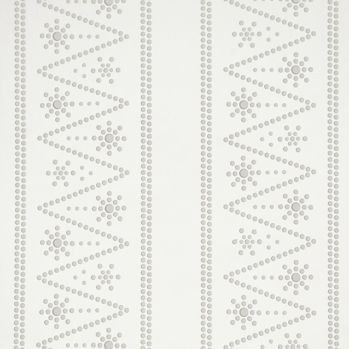 Schumacher X Backdrop The Pearlies Silver Wallpaper