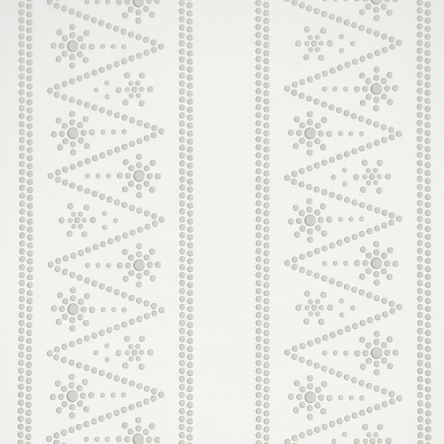 Schumacher X Backdrop The Pearlies Silver Wallpaper