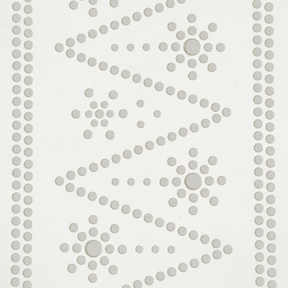 Schumacher X Backdrop The Pearlies Silver Wallpaper