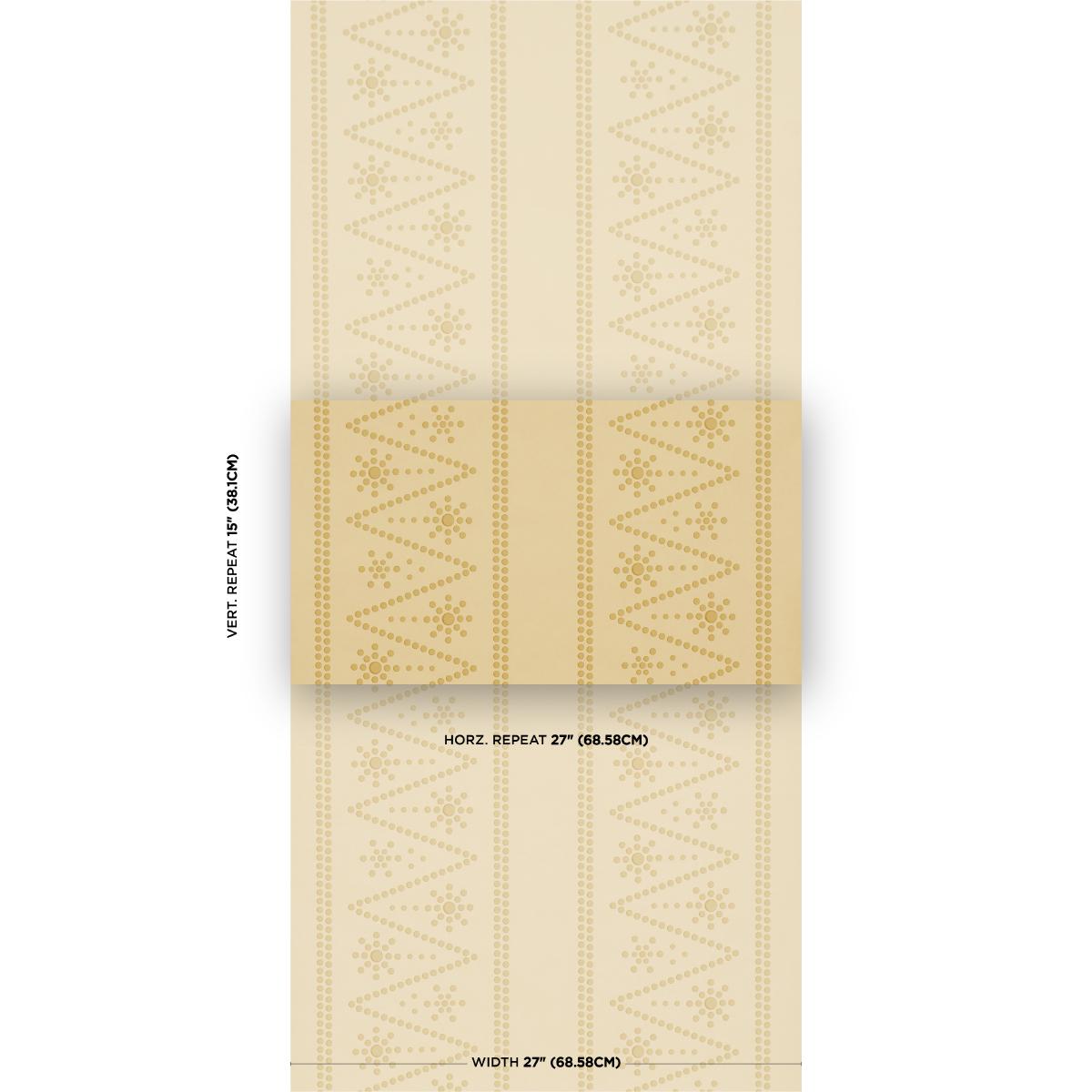 Schumacher X Backdrop The Pearlies Soft Gold Wallpaper
