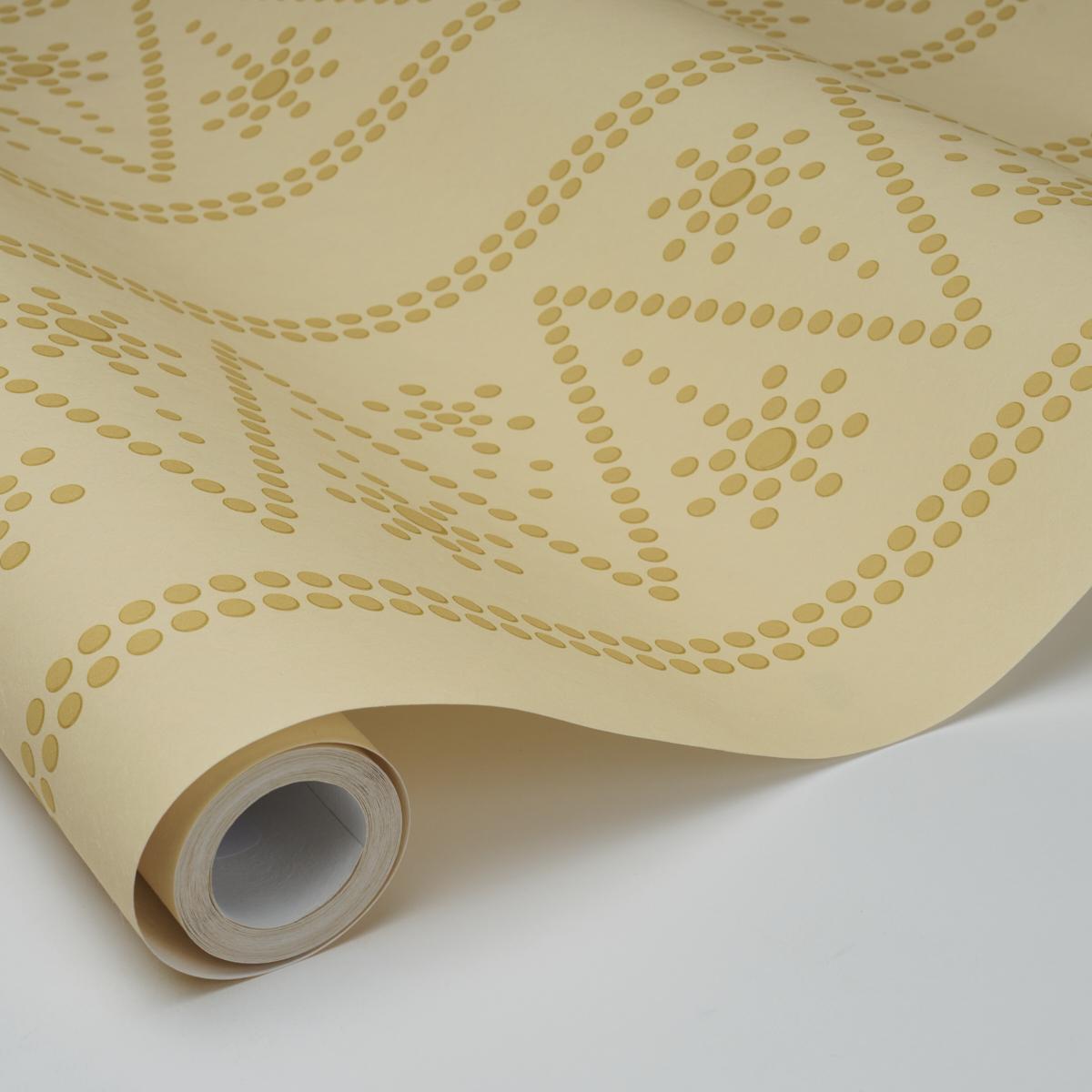 Schumacher X Backdrop The Pearlies Soft Gold Wallpaper
