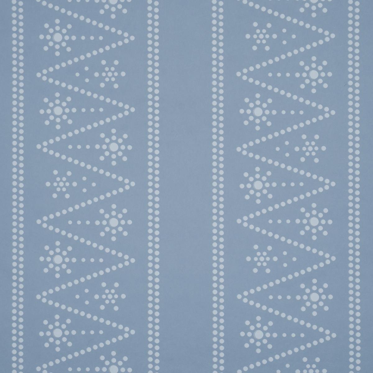 Schumacher X Backdrop The Pearlies Soft Blue Wallpaper