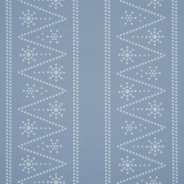 Schumacher X Backdrop The Pearlies Soft Blue Wallpaper