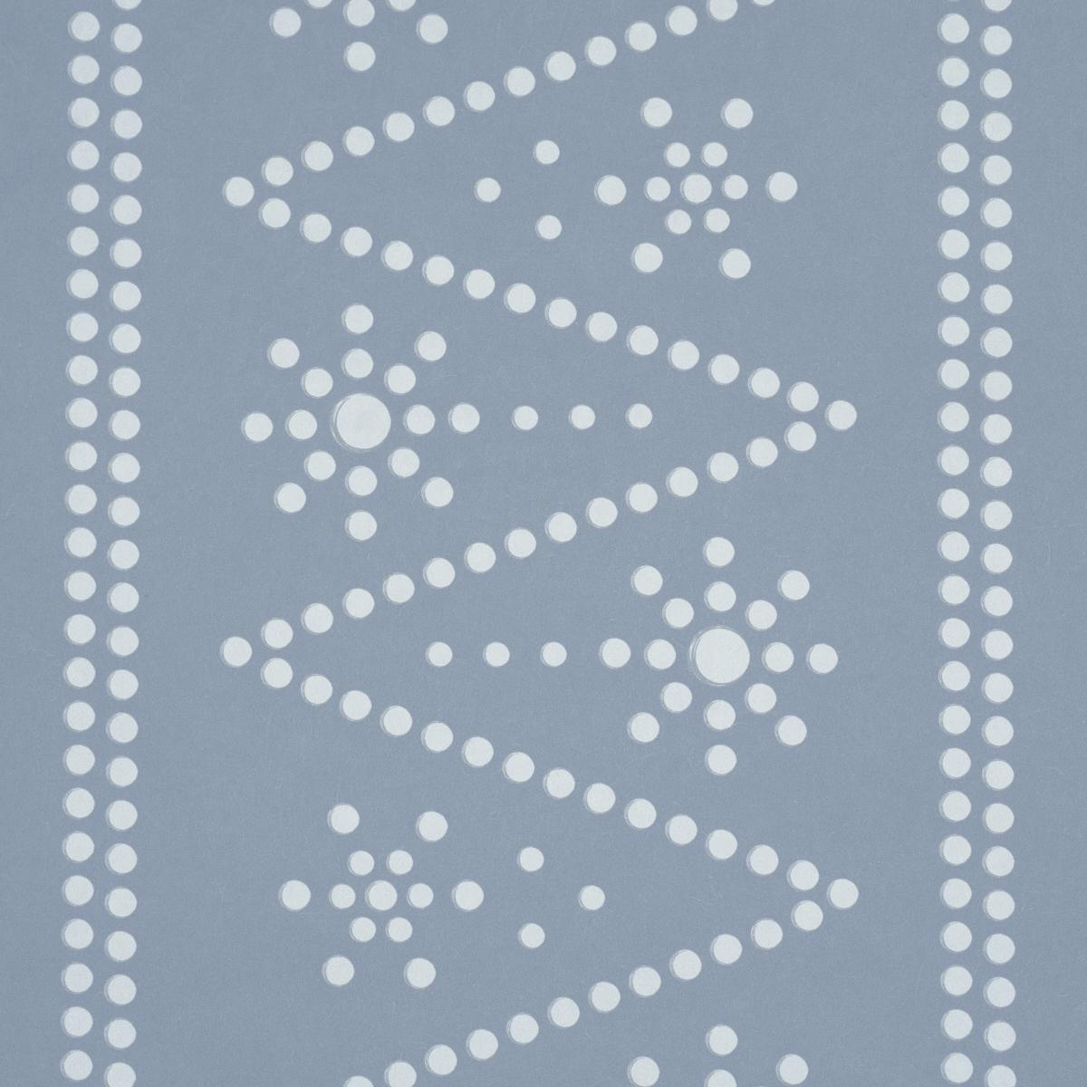 Schumacher X Backdrop The Pearlies Soft Blue Wallpaper