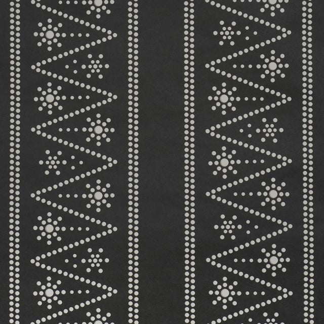 Schumacher X Backdrop The Pearlies Black Wallpaper