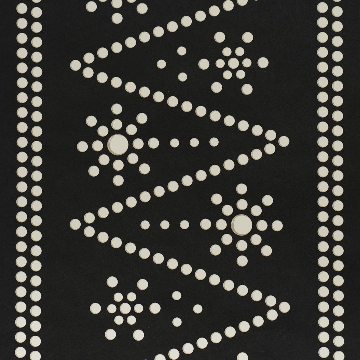 Schumacher X Backdrop The Pearlies Black Wallpaper