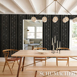 Schumacher X Backdrop The Pearlies Black Wallpaper