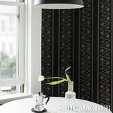 Schumacher X Backdrop The Pearlies Black Wallpaper