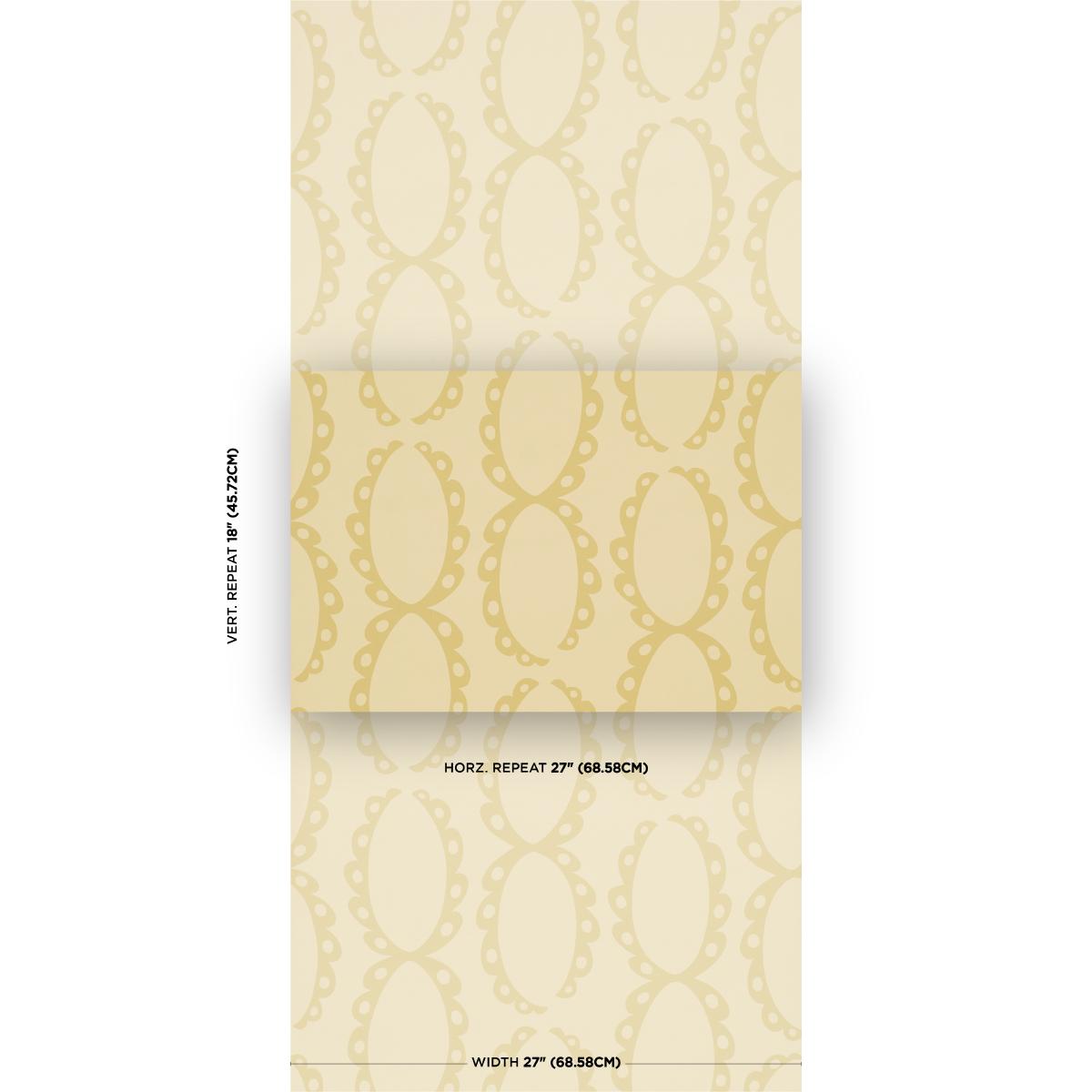 Schumacher X Backdrop The Saints Soft Gold Wallpaper