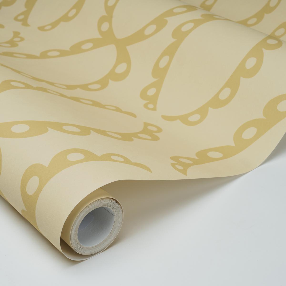 Schumacher X Backdrop The Saints Soft Gold Wallpaper