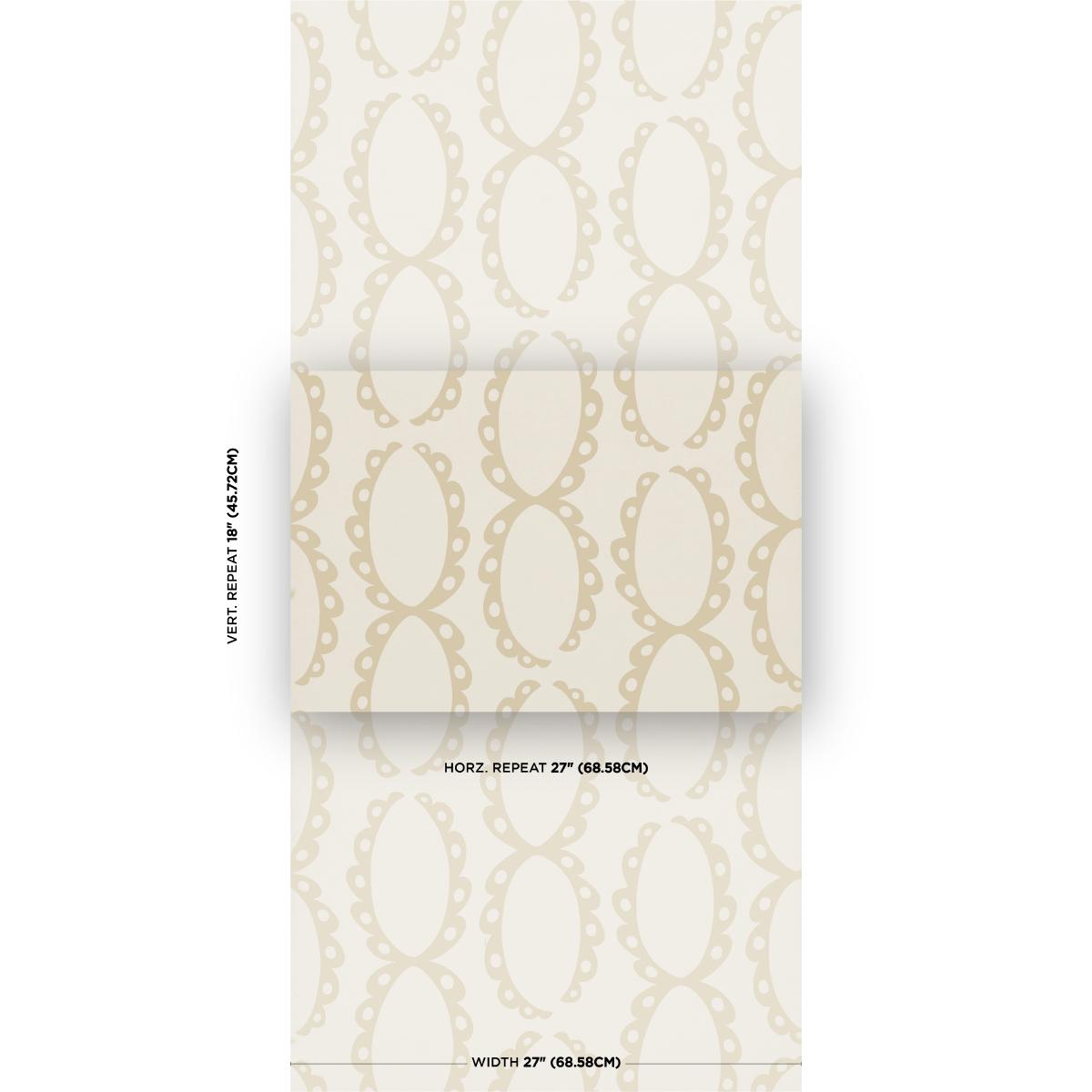 Schumacher X Backdrop The Saints Warm White Wallpaper