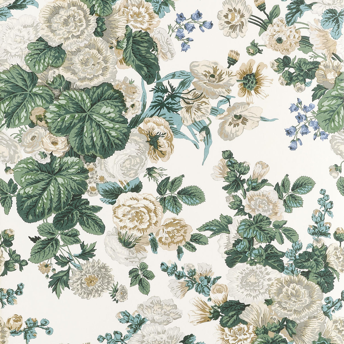 Thibaut Hidcote White Wallpaper