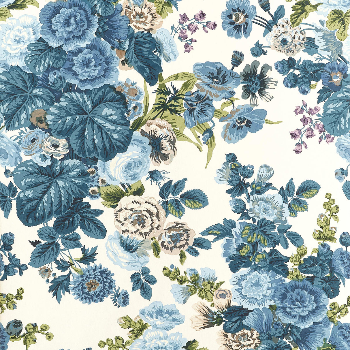 Thibaut Hidcote Lavender And Blues Wallpaper
