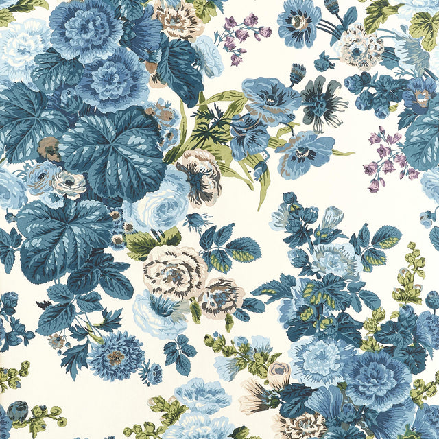 Thibaut Hidcote Lavender And Blues Wallpaper