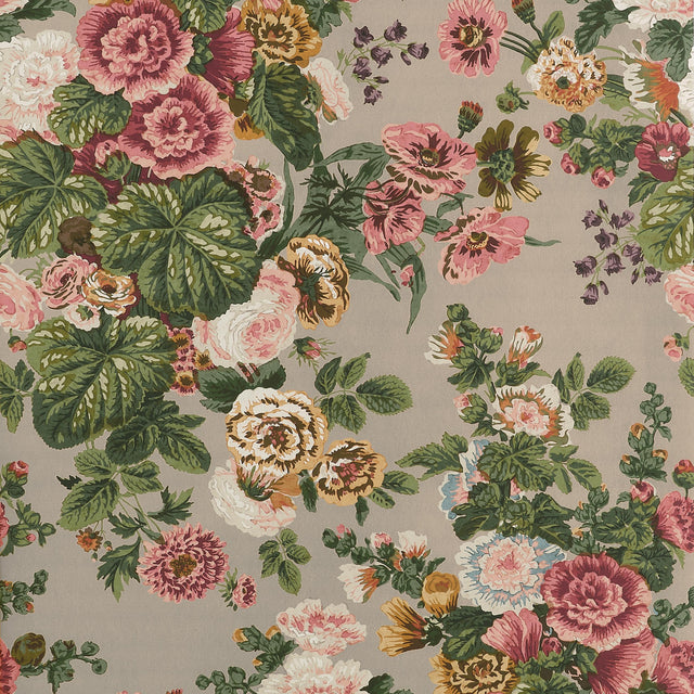 Thibaut Hidcote Beige And Coral Wallpaper