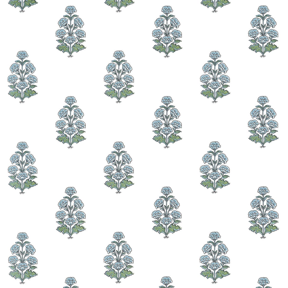 Thibaut Audrey Blue Wallpaper