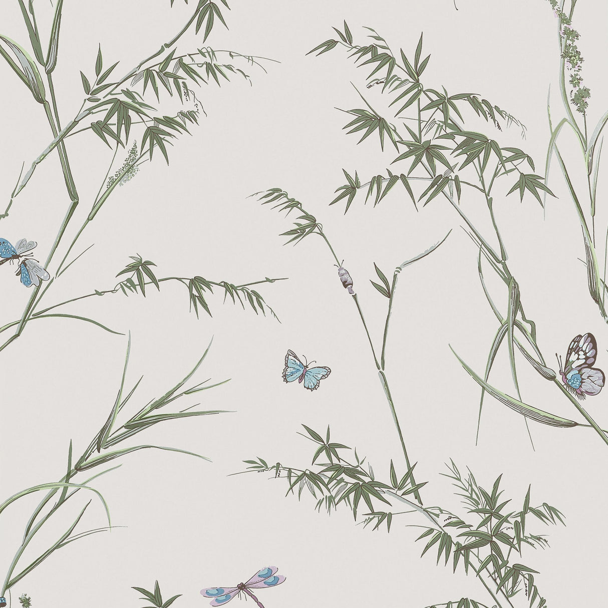 Thibaut Virginia Beige And Sage Wallpaper