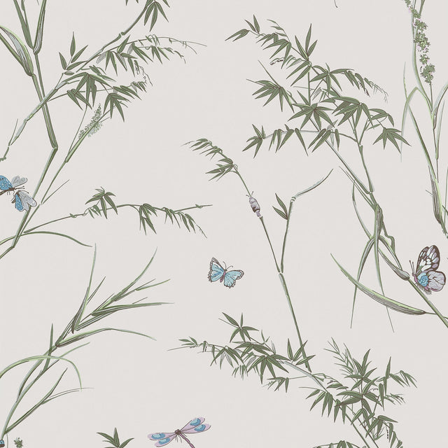 Thibaut Virginia Beige And Sage Wallpaper