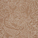 Schumacher Chiang Mai Dragon Silhouette Mediterrean Spice Fabric