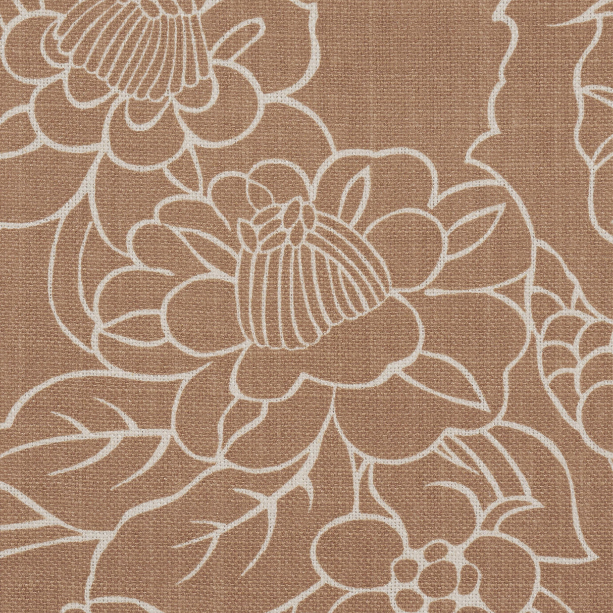 Schumacher Chiang Mai Dragon Silhouette Mediterrean Spice Fabric