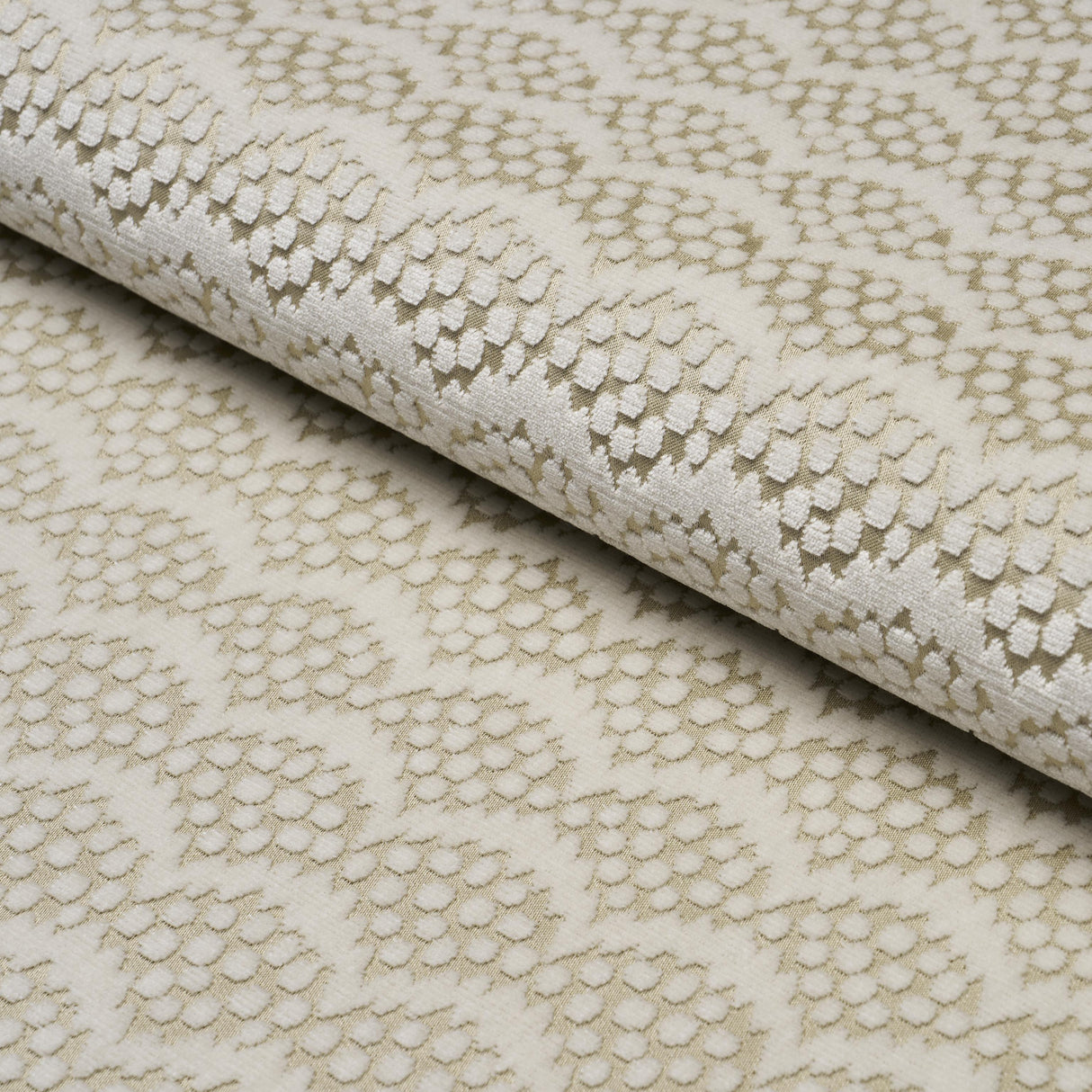 Schumacher Pollen Cut Velvet Almond Dust Fabric