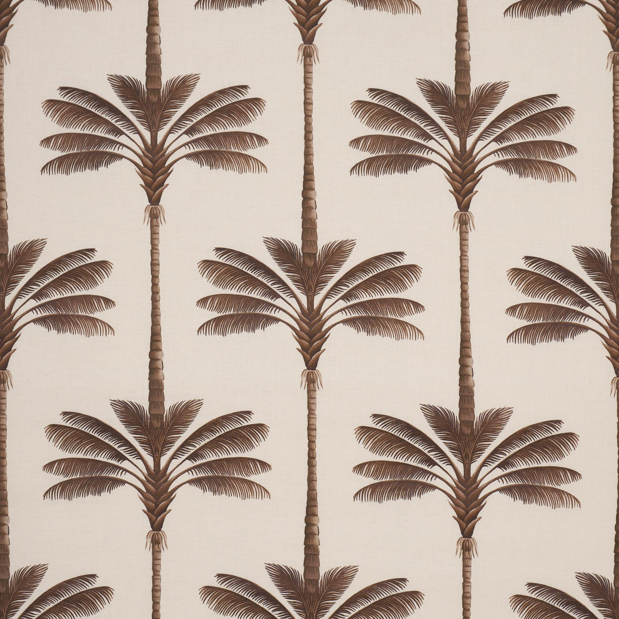 Schumacher A Palm Is A Palm Print Chocolate Meets Tobacco Fabric