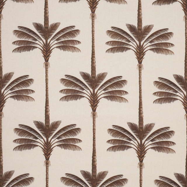 Schumacher A Palm Is A Palm Print Chocolate Meets Tobacco Fabric
